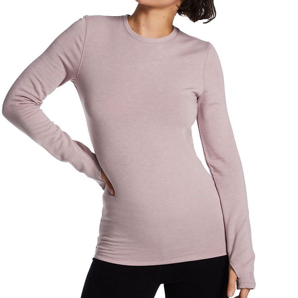 Cuddl Duds Warm Essentials Mauve Shadow Waffle Thermal Long Sleeve Top Size XL